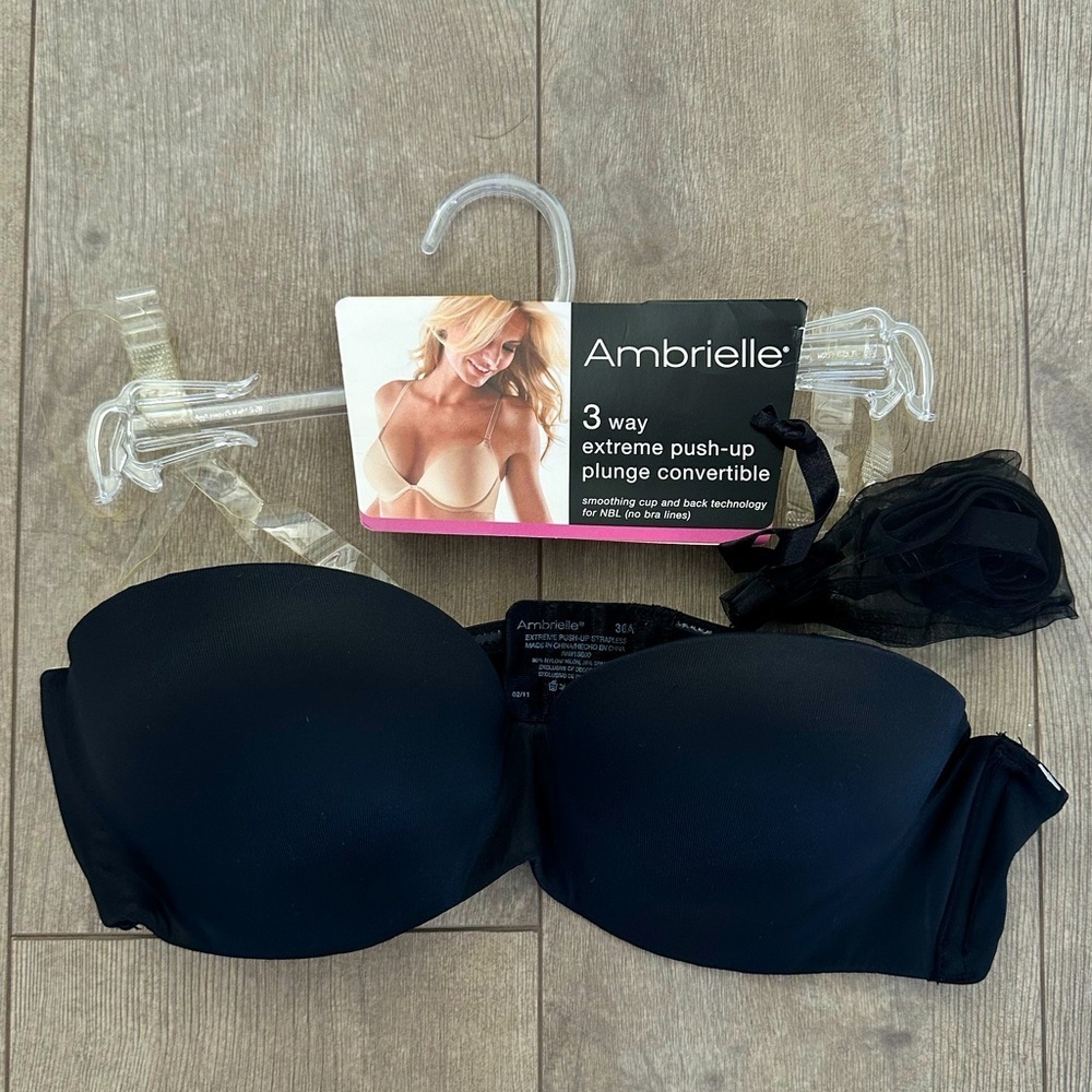 New Ambrielle 3 way black bra